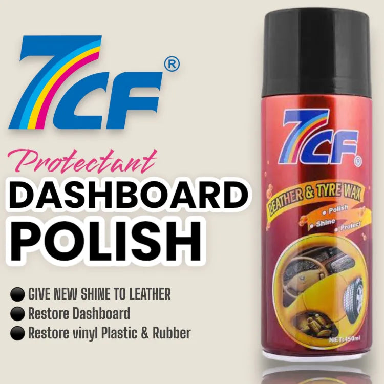 7CF Dashboard Polish Spray & Shiner - Leather & Tyre Wax