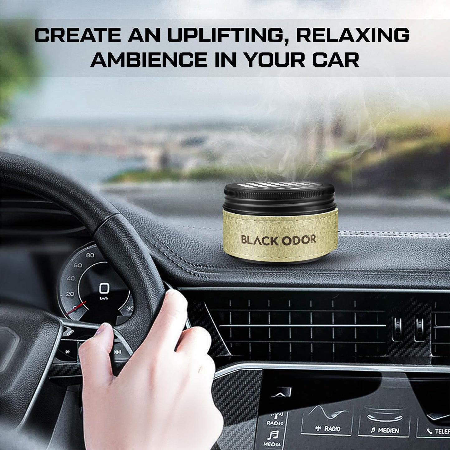 Black Odor Air Freshener Perfume for Car/Home/Office (100grm)