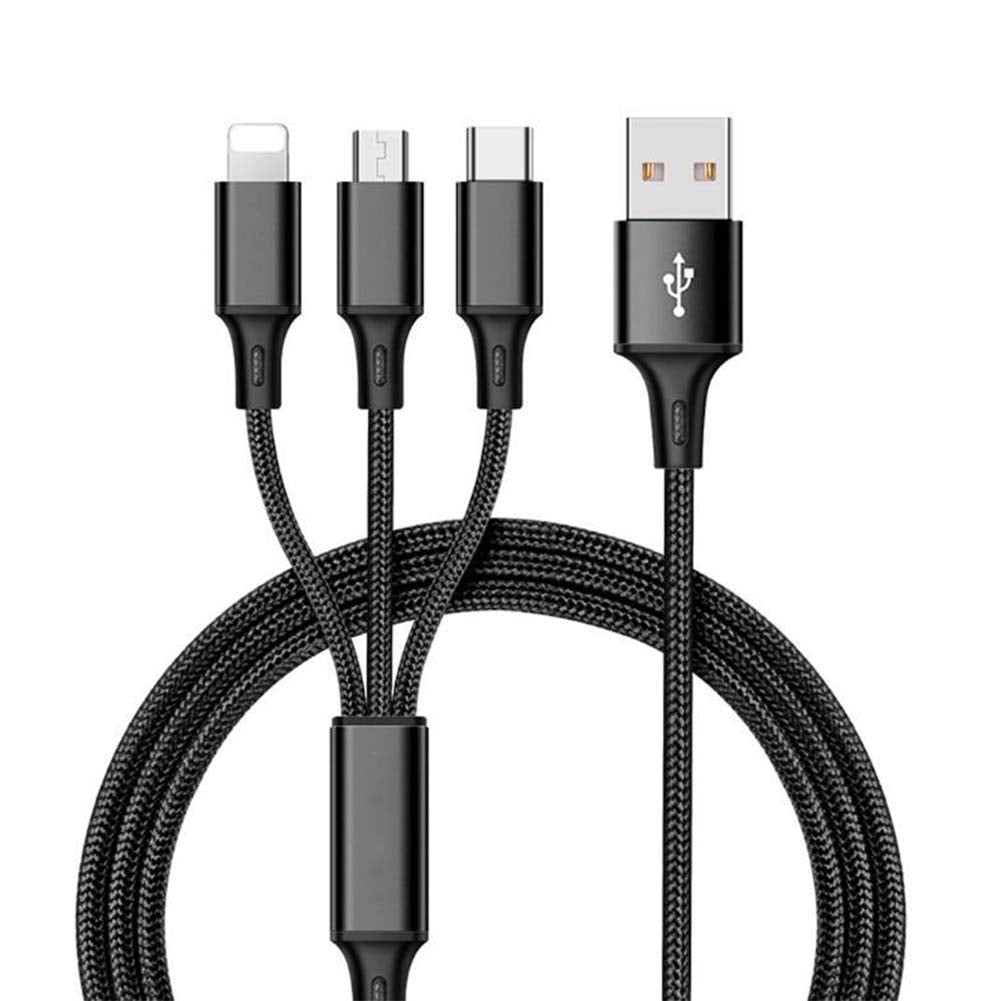 3 in 1 Charging Cable for Micro USB, IOS & Type C devices