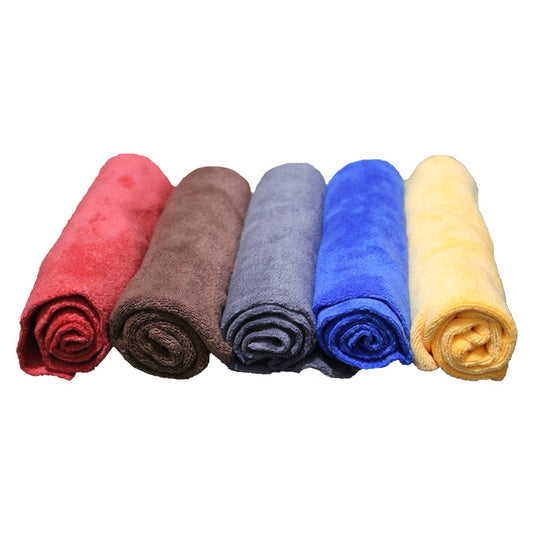 MAXIMA PACK OF 5 EDGELESS MICROFIBER CLOTHS - 40X40CM - 400GSM - MULTI COLOUR - TOP QUALITY