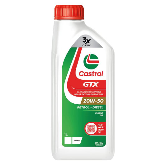 Castrol GTX 20W-50 SN Engine Oil 1L