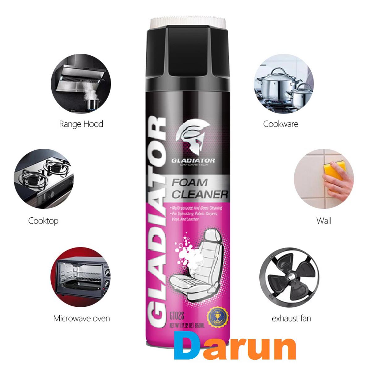 Gladiator Foam Cleaner With Brush Cap - 650ml