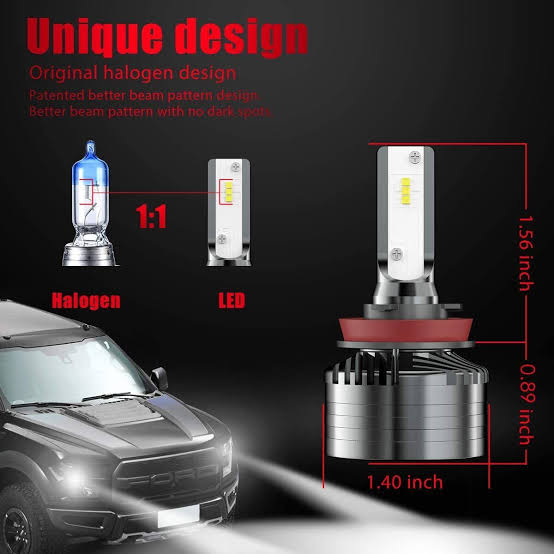 LED Headlight Bulbs-Waterproof Conversion-Kit Pack of 2