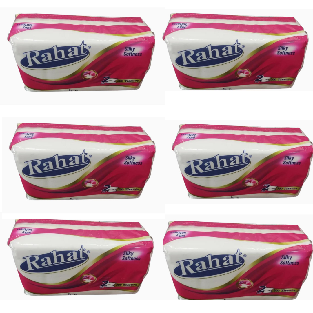 RAHAT 2 Ply 300 Tissues Silky Soft Napkins