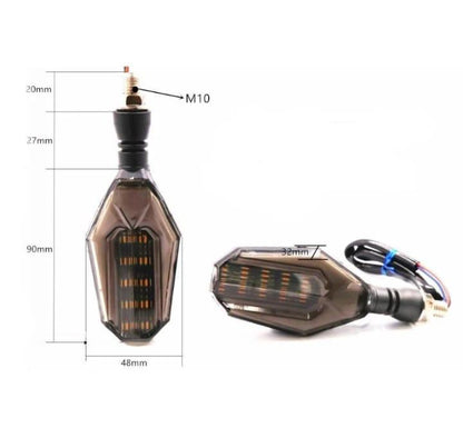 LED Motorcycle Indicators Yellow White Blue ABS Durability