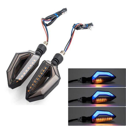 Premium Quality Bike Indicators Blue Amber LED Dual Color