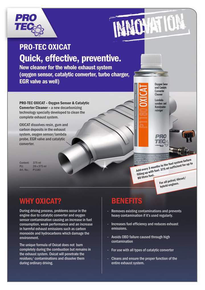PRO-TEC : OXICAT-Oxygen Sensor & Catalytic Converter Cleaner(Germany) : 300 ML