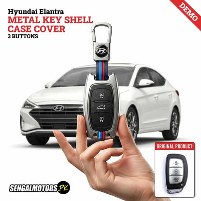 Hyundai Elantra Metal Key Shell Case Cover 2021 - 2026