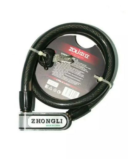 ZHONGLI Heavy Duty Wire lock for Bikes and bicycles