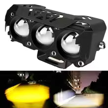 LED Waterproof Spotlight Dual Color Fog Lamps for Bike/Car/Trucks/Auto