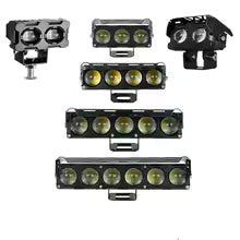 LED Waterproof Spotlight Dual Color Fog Lamps for Bike/Car/Trucks/Auto