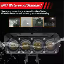 LED Waterproof Spotlight Dual Color Fog Lamps for Bike/Car/Trucks/Auto