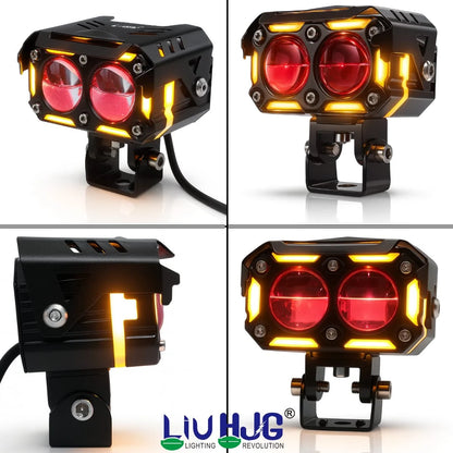 Universal HJG 2 Lens Waymaker Pro 60W Foglight White/Yellow Spot