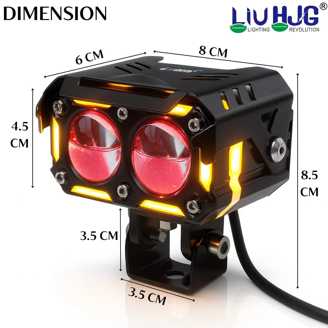 Universal HJG 2 Lens Waymaker Pro 60W Foglight White/Yellow Spot