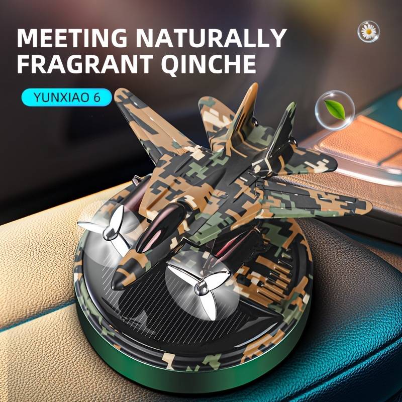 F-16 Fighter Jet Solar Car Decoration Perfume