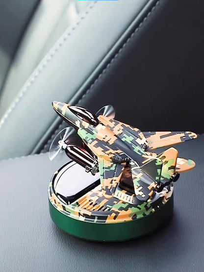 F-16 Fighter Jet Solar Car Decoration Perfume