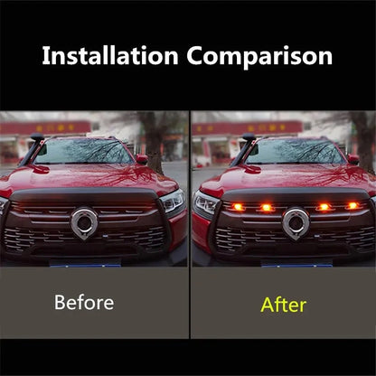Universal GMC light for front grill-Golden / White