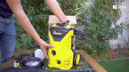PIONEER P2 PREMIUM 110BAR HIGH PRESSURE WASHER WITH FOAM LANCE - 1600WATTS - 100% COPPER WINDING