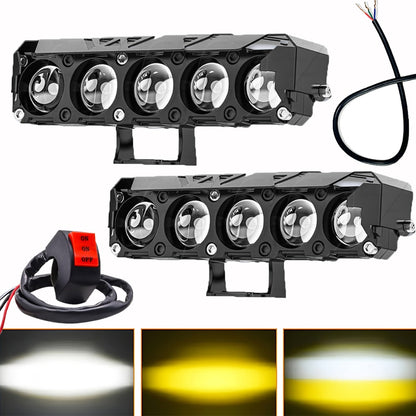 LED Waterproof Spotlight Dual Color Fog Lamps for Bike/Car/Trucks/Auto