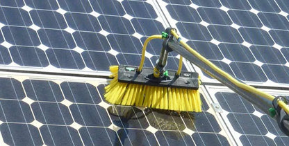 Solar Panel Cleaning Brush with Water System, 12 to 14 ft Adjustable Iron Rod