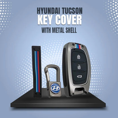 Hyundai Tucson Metal Key Shell Case Cover 2020-2024