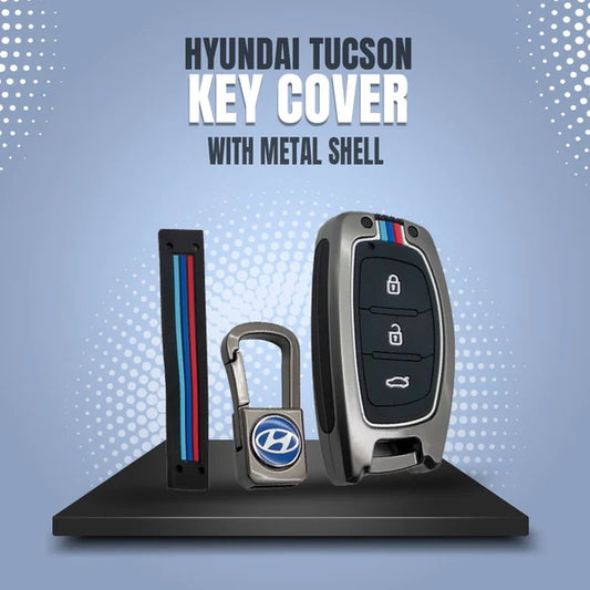 Hyundai Tucson Metal Key Shell Case Cover 2020-2024