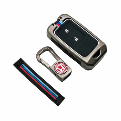 Honda Vezel Metal Key Shell Case Cover 2 Buttons-2013-2022