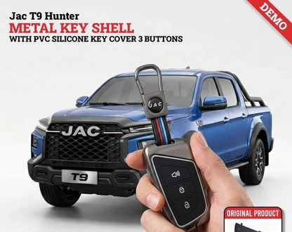 JAC T9 Hunter Metal Key Shell With PVC Silicone Key Cover 3 Buttons 2025 - 2026